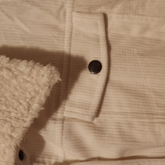 Shewin Womens Casual Sherpa Corduroy Jacket - Picture 4 of 8